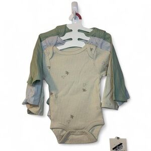 Cloud Island 3 Pack Long Sleeve Bodysuits, Size: newborn-0M, NWT